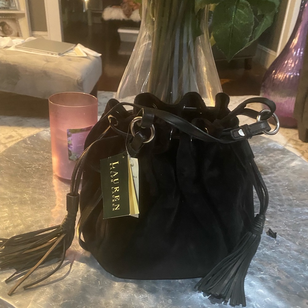 Ralph Lauren black velvet bag